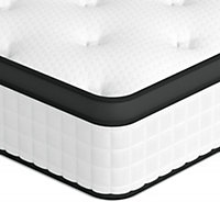 25CM Pocket Sprung Mattress with Anti-mite Fabric and Wave Memory Foam, Individually Wrapped Spring Hybrid Mattress-Single