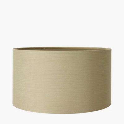 25cm Taupe Poly Cotton Cylinder Lamp Shade Modern Cream Drum Lampshades