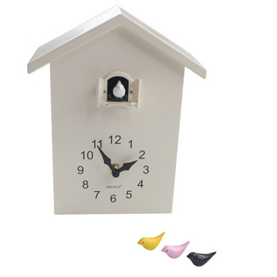 25cm x 20cm White Minimalist Cuckoo - 5