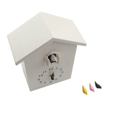 25cm x 20cm White Minimalist Cuckoo - 6