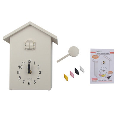 25cm x 20cm White Minimalist Cuckoo - 7
