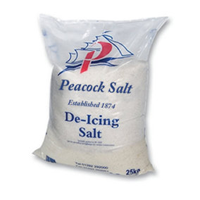 25KG PREMIUM QUALITY WHITE ROCK SALT DEICING FOR SNOW AND ICE FROST MELT