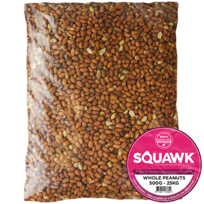25kg SQUAWK Whole Peanuts Fresh Premium Wild Garden Bird Seed Food