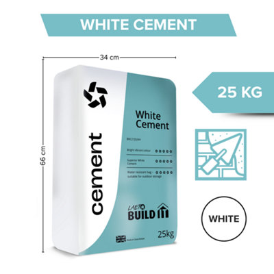 25kg White Cement Ready Mixed by Laeto Your Signature Garden - FREE DELIVERY INCLUDED