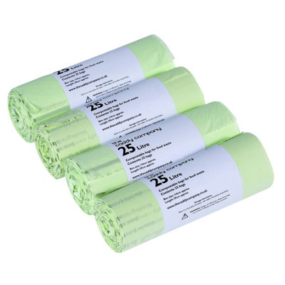 25L Caddy Company Compostable Kerbside Caddy Liners - 4 Rolls
