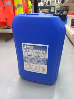 25Ltr De-Ionised Water  Large Drum Distilled Water De Ionised  Battery Top Up  25L 25 Litre - 5