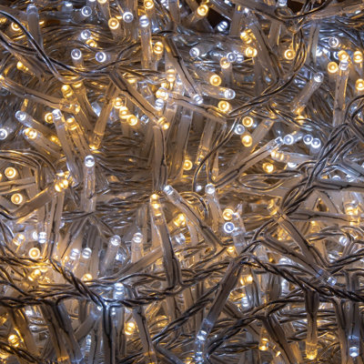 25m 1000 LED TreeBrights Christmas String Lights with Timer in White ...
