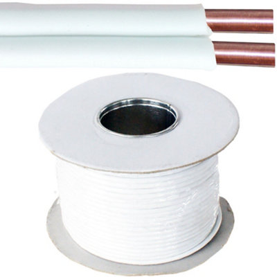 0.5mm 2 Core Solid Bell Wire White Round