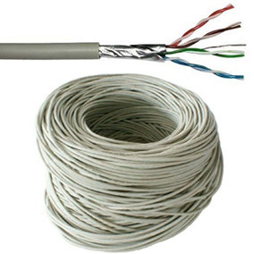 25m (82 ft) - CAT5e FTP Shielded Cable Reel Drum Pure Copper Ethernet Network LAN RJ45