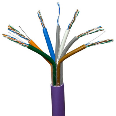 25m (82 ft) - Low Smoke CAT5e Cable 25 Pair Multi-Core UTP Ethernet Network LAN RJ45 LSZH