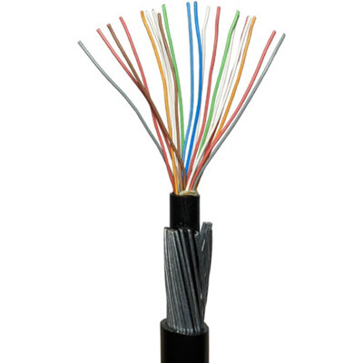 25m (82 ft) - Outdoor Armoured Telephone Cable 10 Pair 20 Core Direct Burial Communication