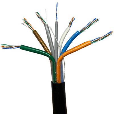 25m (82 ft) Outdoor Rated CAT5e Cable 25 Pair MultiCore UTP