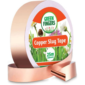 25m Copper Slug Tape - 20mm Copper Tape Slug Repellent - Humane Slug & Snail Control - Slug Tape Copper Repellent, Snail Repellent