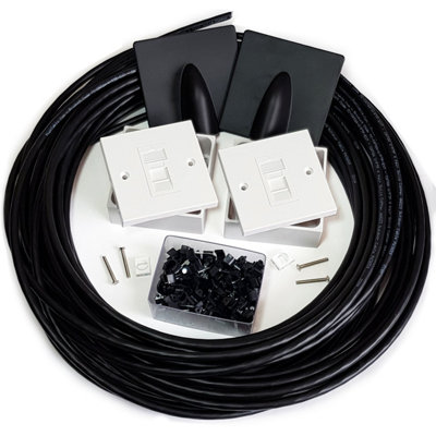 25m Extension Kit - CAT6a Internet Extension Kit Outdoor External Cable ...
