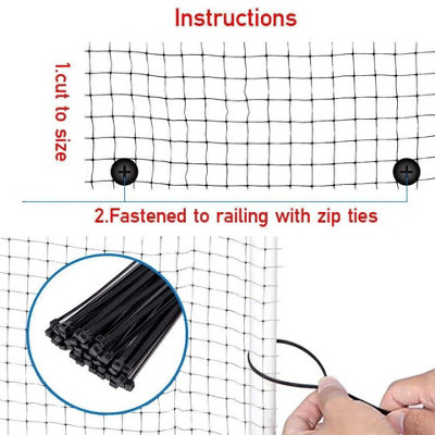 25M PVC Coated Chicken Mesh Fencing Garden Plastic Net Barrier for ...