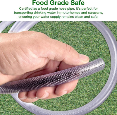 25mm (1") Clear Braided PVC Hose -5m