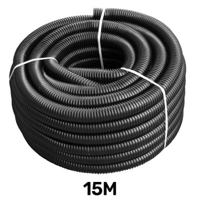 25mm (1") corrugated pond pipe and connector kit - Ideal to join two water tanks/butts (15m + 2 double wire clips)