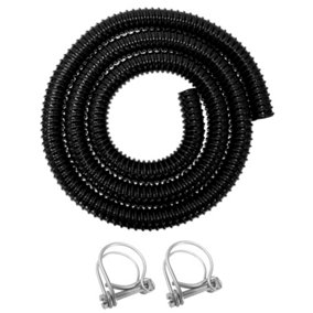 25mm (1") corrugated pond pipe and connector kit - Ideal to join two water tanks/butts (5m + 2 double wire clips)