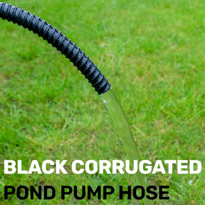 25mm (1") corrugated pond pipe and connector kit - Ideal to join two water tanks/butts (5m + 2 double wire clips) - 7