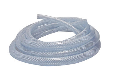 Clear Braided PVC Hose Pipe – 32mm (1 1/4"), 5m Length, Heavy Duty For Water, Air, Compressor & Food Use
