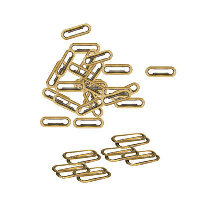 25mm Oval Shape Brass Eyelets with Washers, Bronze, 50pcs