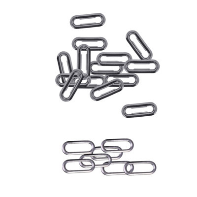 25mm Oval Shape Brass Eyelets with Washers, Gunmetal, 50pcs