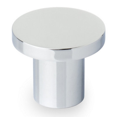 25mm Polished Chrome Cabinet Knob Modern Round Kitchen Cupboard Pull Bedroom Bathroom Wardrobe Furniture Replacement Upcycle