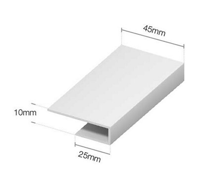 25mm Soffit Board Clip in White - 5m