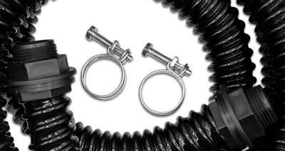 25mm Water Butt Connector Kit-Heavy Duty Water Tank Outlet Connector Pack of 2 with Double Wire Metal Clips-with Screw Fittings