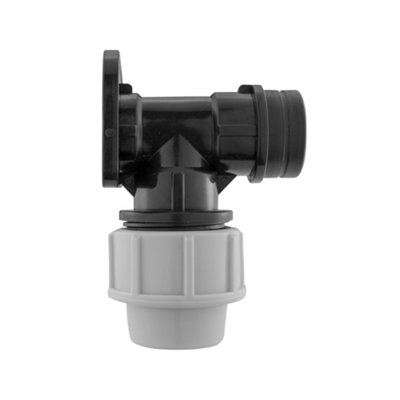 25mm Water Pipe mdpe Compression Back/Wall Plate with Universal Garden Hose Connection - 5