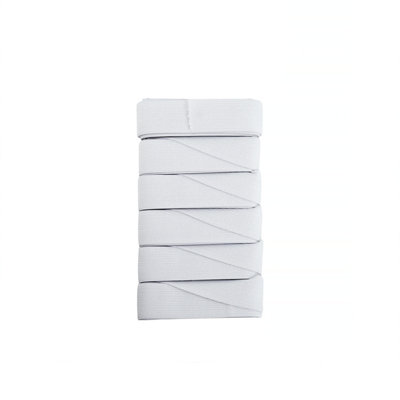 25mm Wide Flat Elastic Band, Stretchable Elastic Cord Flat Tape, White - 1 metre