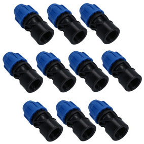 25mm x 1" MDPE Female Adapter Compression Coupling Fitting Water Pipe 10pk
