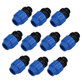 25mm x 1in MDPE Male Adapter Compression Coupling Fitting Water Pipe 10pk