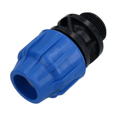 25mm x 1in MDPE Male Adapter Compression Coupling Fitting Water Pipe 10pk