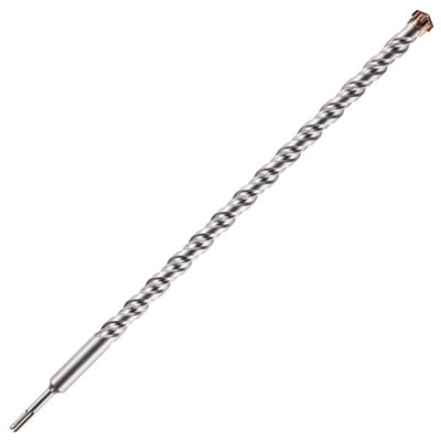 25mm x 600mm Long SDS Plus Drill Bit. TCT Cross Tip With Copper Coating ...