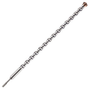 25mm x 600mm Long SDS Plus Drill Bit. TCT Cross Tip With Copper Coating. High Performance Hammer Drill Bit