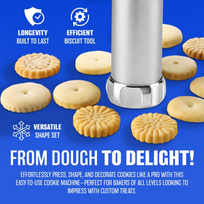 25Pc Biscuit Maker Shaper Cake Cookie Cutter Decorating Set Press Pump ...