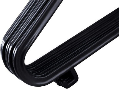 25pc Children's Plastic Clothes Hangers - Black - 7