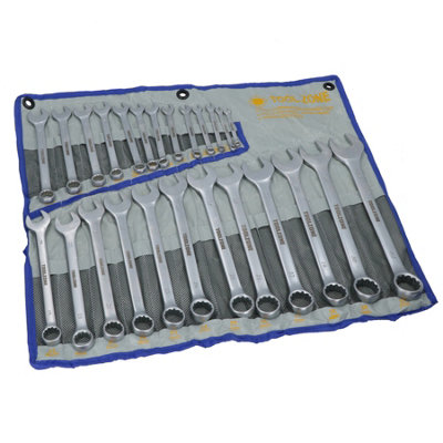25pc Combination Spanner Monkey Ring Open Wrench Set Metric 6mm - 32mm