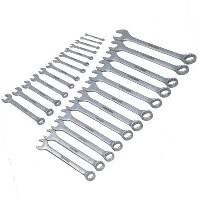 25pc Combination Spanner Monkey Ring Open Wrench Set Metric 6mm - 32mm