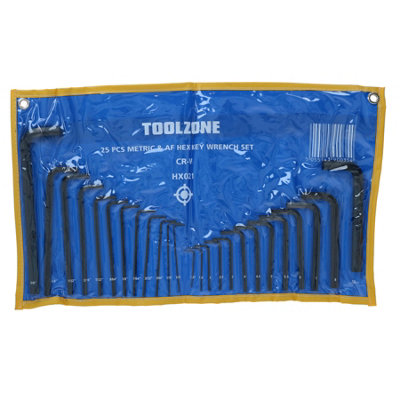 25pc Metric and AF Allen Alan Allan Hexagon Hex Key Set