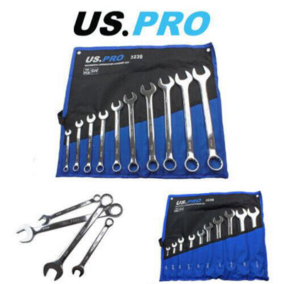 25PC SPANNER SET METRIC AF IMPERIAL COMBINATION WRENCH RING OPEN IN CASE CT0087