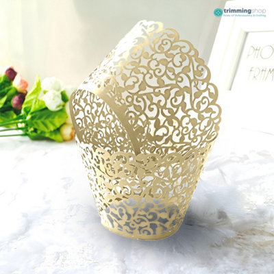 25pcs Beige Paper Cupcake & Muffin Wrapper for Birthdays, Weddings ...