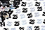 25th Birthday Confetti Black & Silver 4 pack x 14 grams birthday decoration Foil Metallic 4 pack