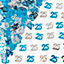 25th Birthday Confetti Blue & Silver 2 pack x 14 grams birthday decoration Foil Metallic 2 pack