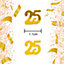 25th Birthday Confetti Gold 4 pack x 14 grams birthday decoration Foil Metallic 4 pack