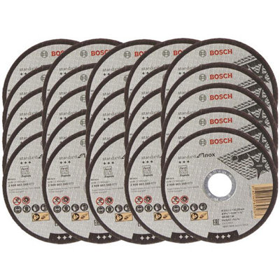 25x Bosch 115mm 1mm Thin Slit Cutting Discs Blades Inox Rapido 4.5" 2608603169