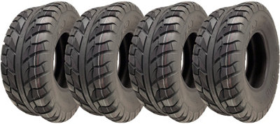 25x10.00-12 Quad ATV Tyres 6ply Wanda P3103 E-Marked Road Legal Tires Set Of 2