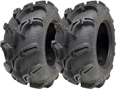 25x10.00-12 6ply ATV 255/65-12 Tyres WU24 OBOR Scoprio 50J Road Legal (Set of 2)