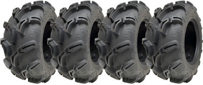 25x10.00-12 6ply ATV 255/65-12 Tyres WU24 OBOR Scoprio 50J Road Legal (Set of 4)